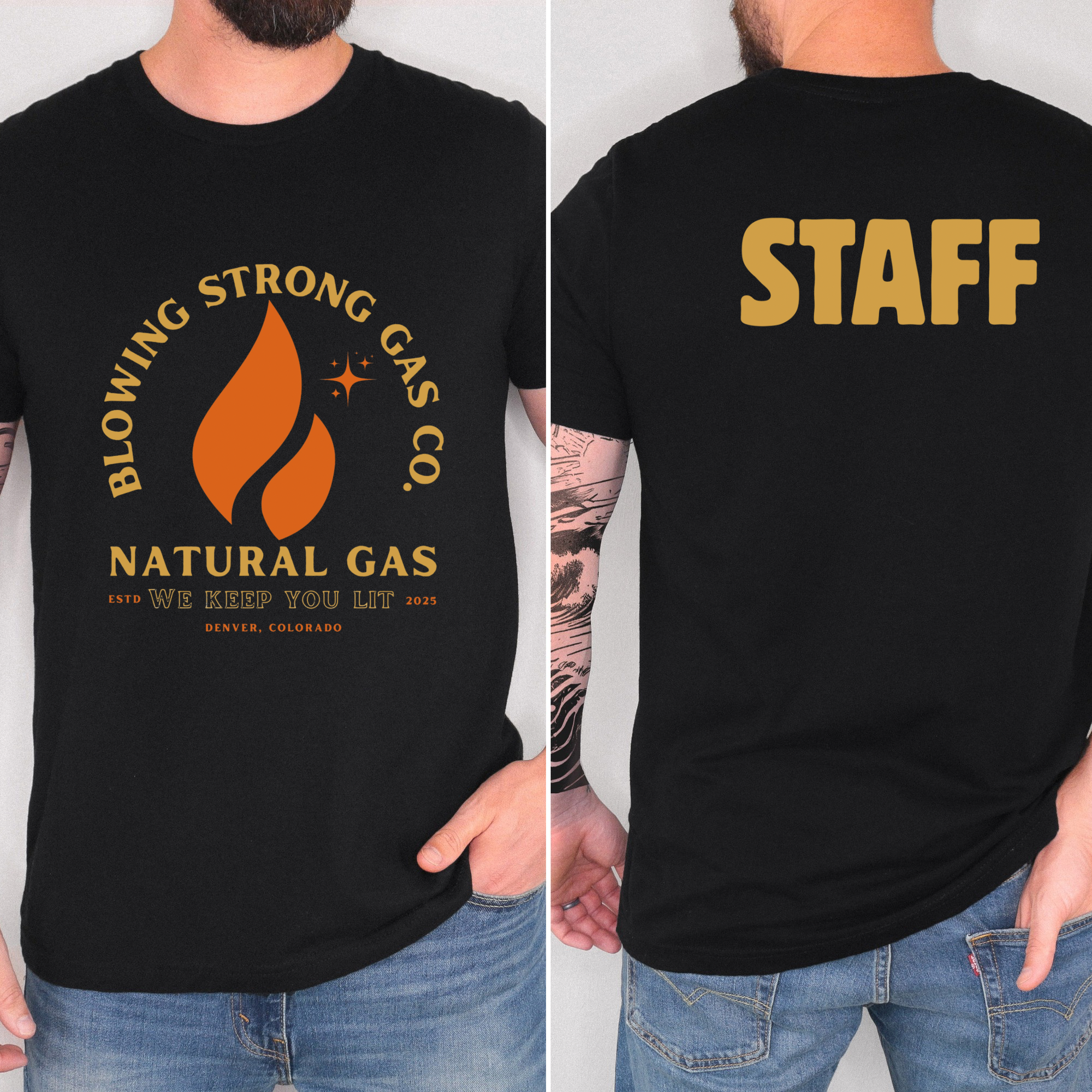 Blowing Strong Gas Company Funny Staff T Shirt