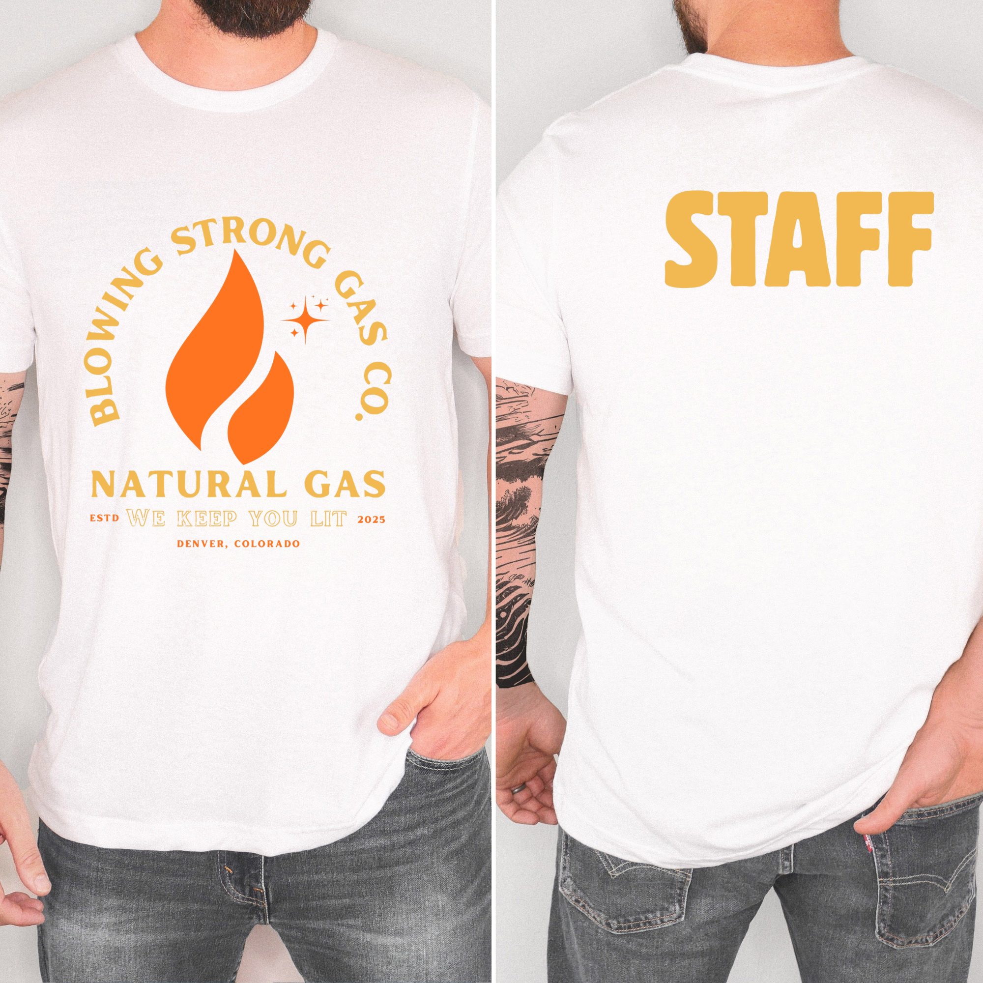 Blowing Strong Gas Company Funny Staff T Shirt