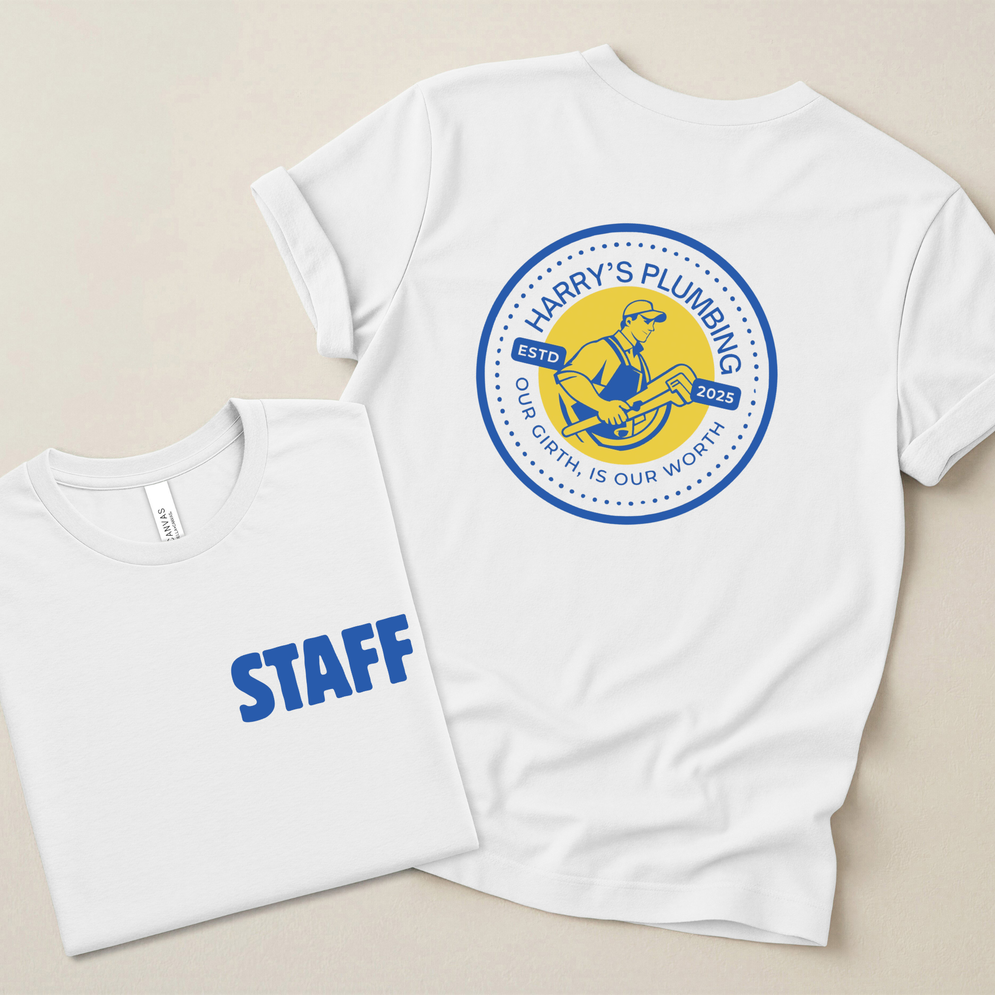 Harry's Plumbing Funny Staff T Shirt