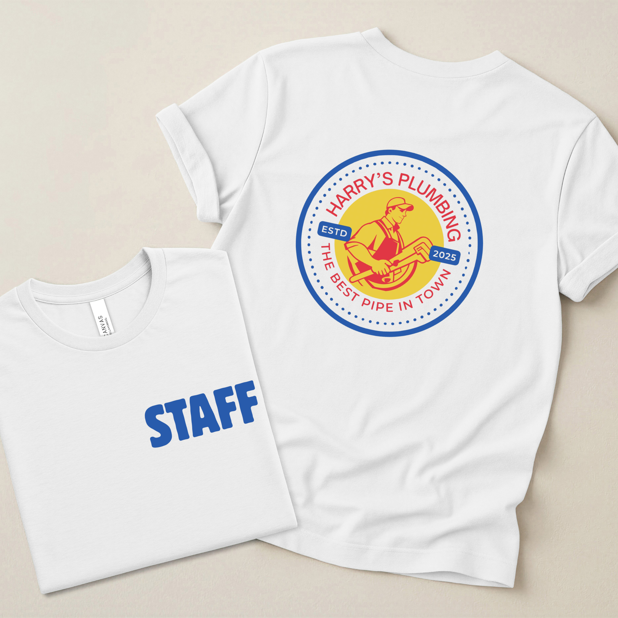 Harry's Plumbing Funny Staff T Shirt