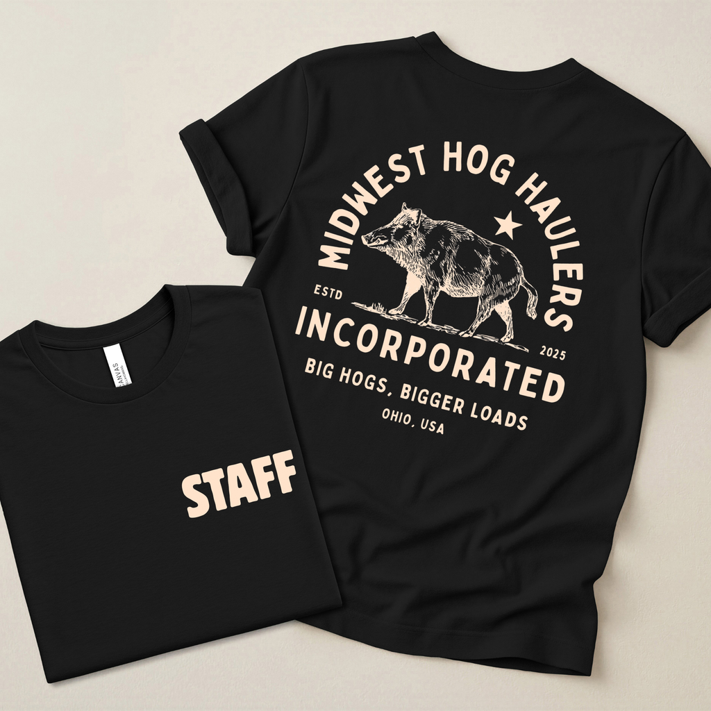 Midwest Hog Haulers Funny Staff T Shirt