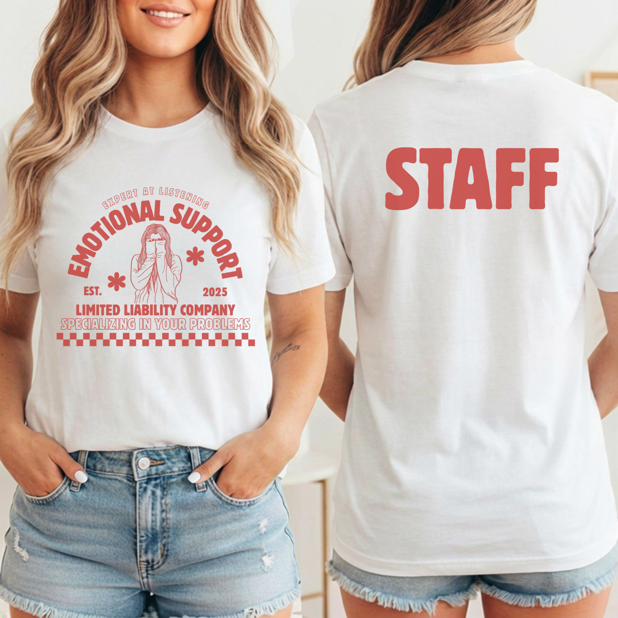 Emotional Support Limited Liability Co. Staff T Shirt