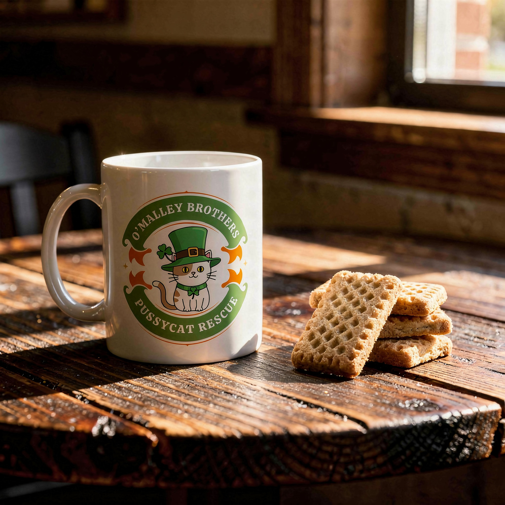 St. Patrick's Day Cat Mug — O'Malley Brothers Pussycat Rescue