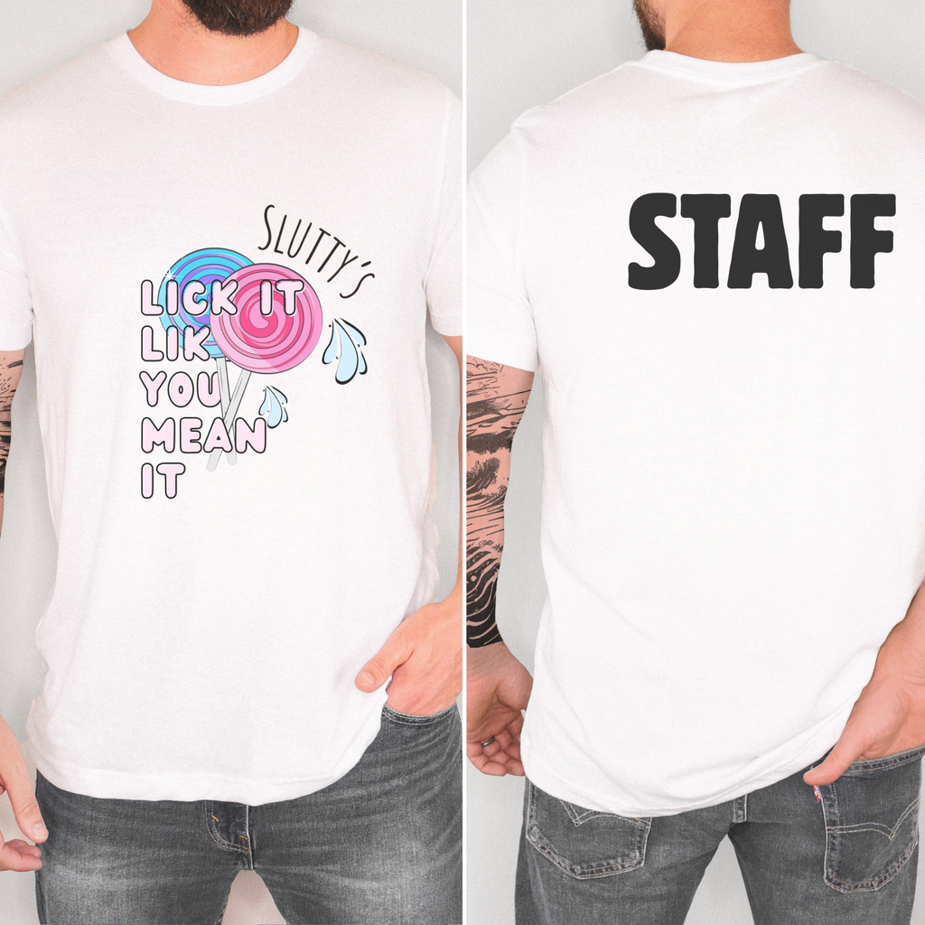 Slutty’s Lick It Like You Mean It Retro Staff T-Shirt