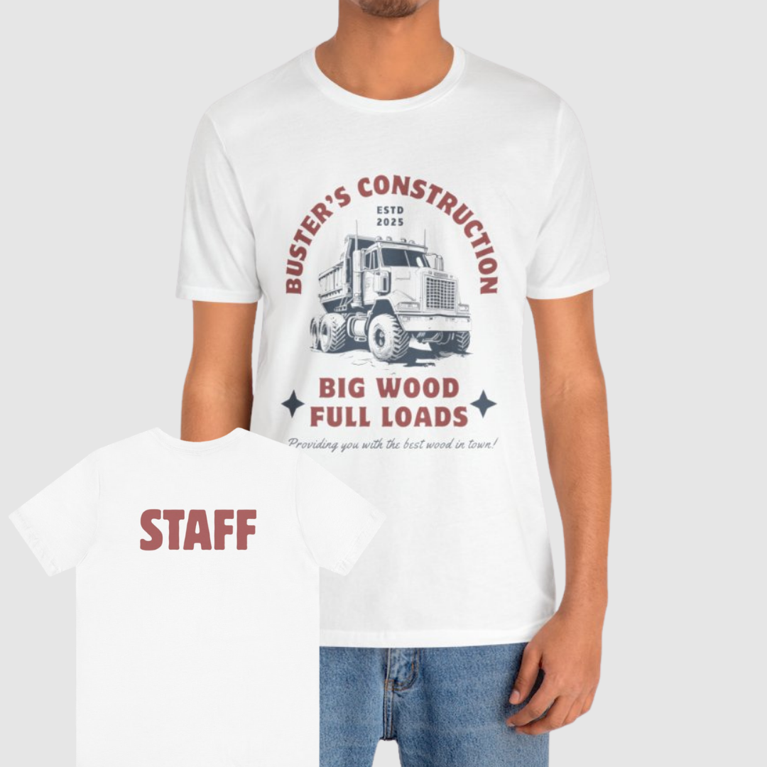Buster's Construction Funny Staff T Shirt
