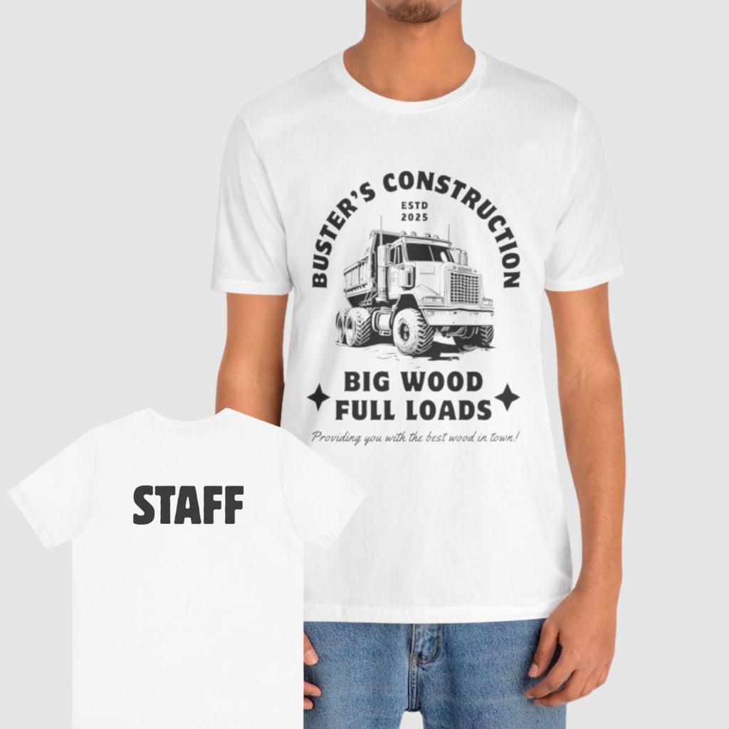 Buster's Construction Funny Staff T Shirt