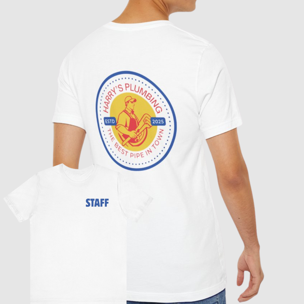 Harry's Plumbing Funny Staff T Shirt