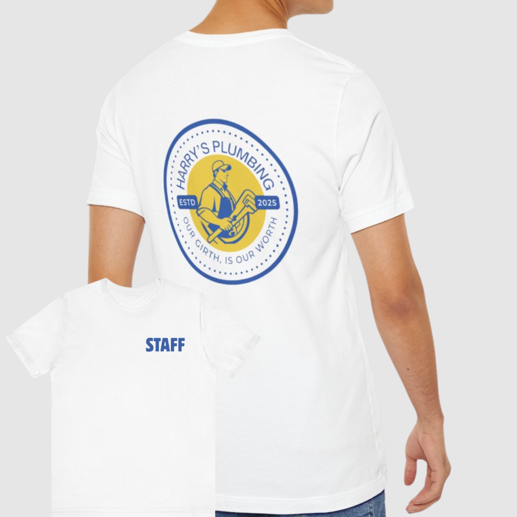 Harry's Plumbing Funny Staff T Shirt