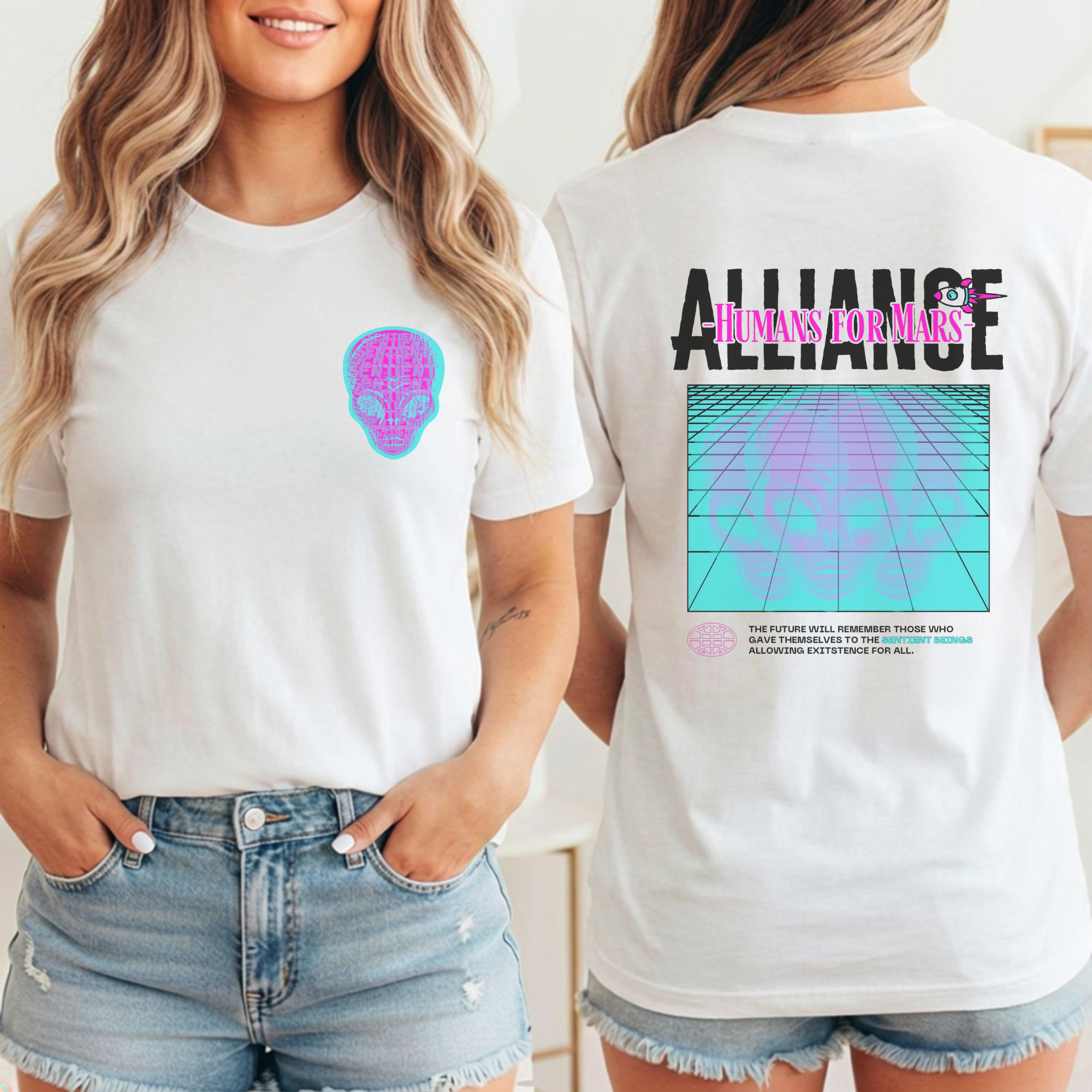 Sentients Humans for Mars Alliance Graphic T-Shirt