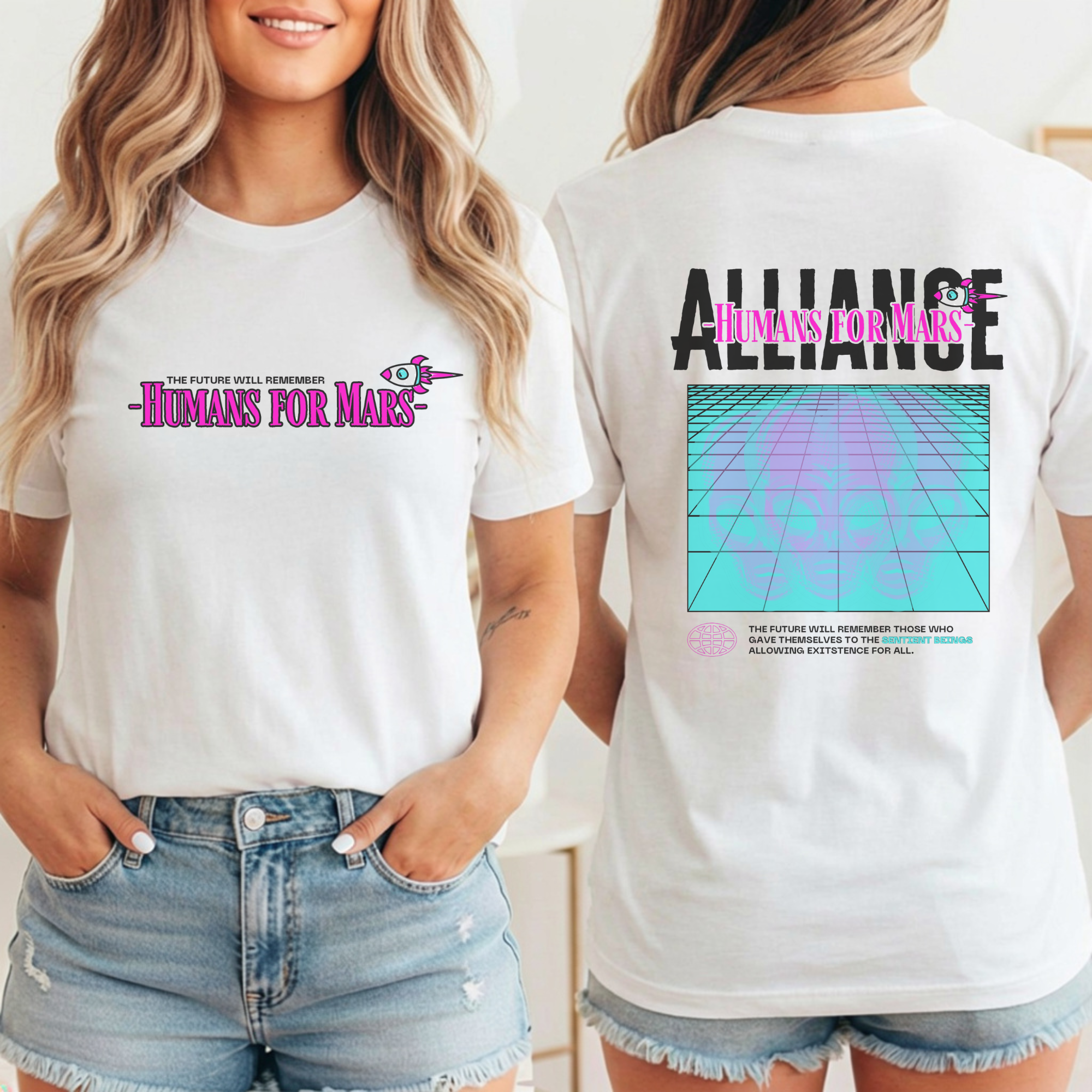 Sentients Humans for Mars Alliance Graphic T-Shirt